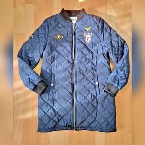 Love Destroyed quilted military-style bomber jacket